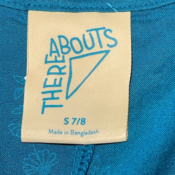 THEREABOUTS TWO PIECE DRESS & T-SHIRT SET PAGODA FLORAL GIRL BLUE COLOR SIZE 7/8 - Picture 9 of 12